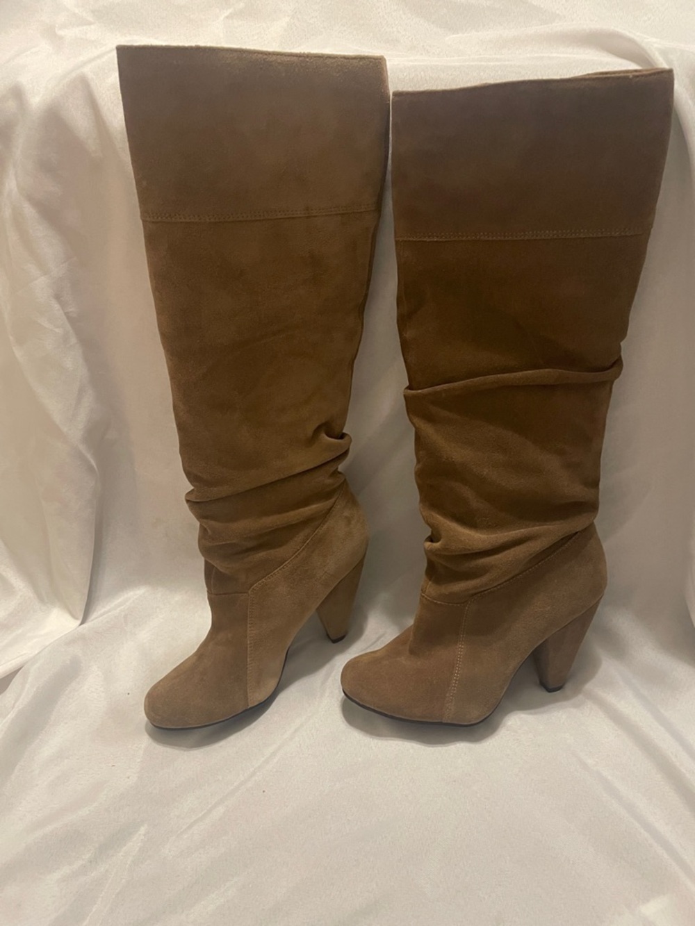 Jessica Simpson Tall Slouch Suede Over-the-Knee Boots in dark tan